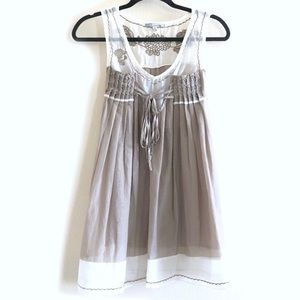 Cecico Flowy Cotton Embroidered Top